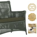 Ver imagem 4 de Jogo Sofá e 2 Poltronas de Área Igapó Alumínio Pintura Preta Corda Náutica Estofado 13 Trama