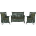 Ver imagem 1 de Jogo Sofá e 2 Poltronas de Área Igapó Alumínio Pintura Preta Corda Náutica Estofado 13 Trama