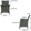 Ver imagem 3 de Jogo Sofá e 2 Poltronas de Área Igapó Alumínio Pintura Preta Corda Náutica Estofado 13 Trama