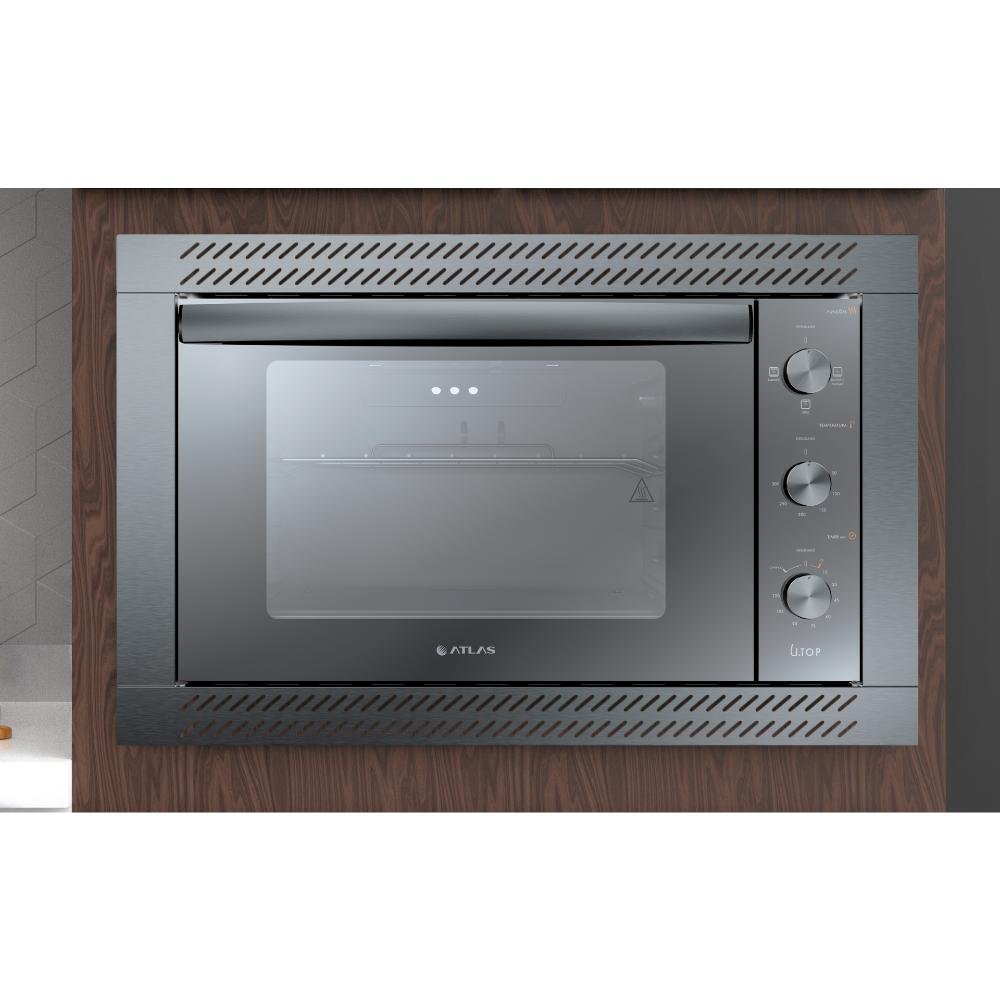 Forno de Embutir Elétrico Espelhado 44l com Grill e Timer Atlas U Top Style 220v - 2