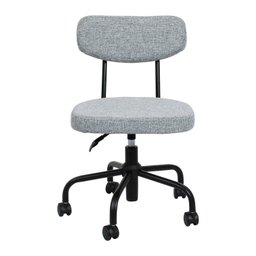 Cadeira para Escritório Decorativa Linho Giratória Fit - 1