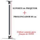 Ver imagem 2 de SUPORTE PROJETOR DATASHOW TETO BRAÇO 60 CM PRETO