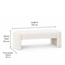 Ver imagem 4 de Recamier Puff Decorativo Fly 110cm Cama Casal Estofados:off White