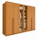 Ver imagem 2 de Guarda Roupa Casal 6 Portas Vidro Refleta e 6 Gavetas MDF Imperiale Premium
