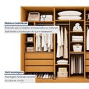Ver imagem 6 de Guarda Roupa Casal 6 Portas Vidro Refleta e 6 Gavetas 100% MDF Imperiale Premium Yescasa