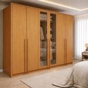 Ver imagem 1 de Guarda Roupa Casal 6 Portas Vidro Refleta e 6 Gavetas MDF Imperiale Premium