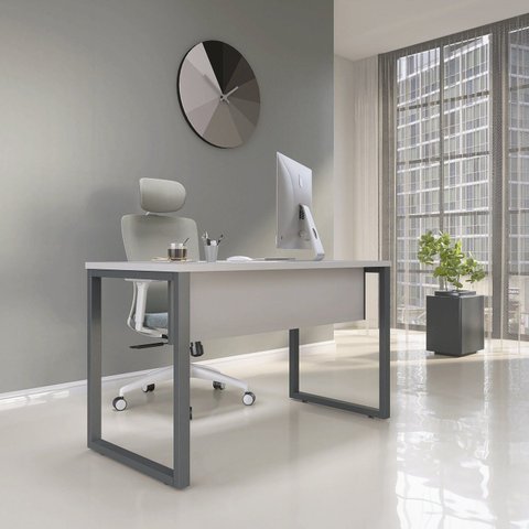 Mesa Madeira 120 x 60 M120/60P25TUB 120cm Industrial Cinza e Grafito