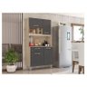 Kit para Cozinha Compacta Malta Avena Grafito - Demóbile - 5