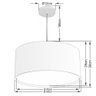 Lustre Cilíndrico Duplo Md-4295 Tecido 50x30cm Cinza Bivolt - 2