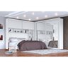 Quarto Modulado Casal Firenze Plus 4 Portas e 7 Gavetas c/ Espelho Branco - Europa - 1