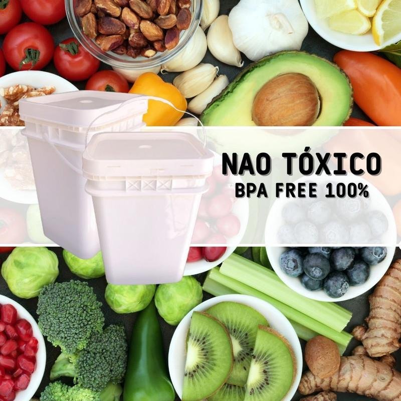 Pote P Copostagem 20 Litros Retang - 2