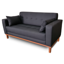 Ver imagem 3 de Sofá Gianni | Base de Madeira & Tecido Acquablock Impermeável | 2 Lugares | Medida 140cm | Preto 319