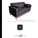 Ver imagem 5 de Sofá Gianni | Base de Madeira & Tecido Acquablock Impermeável | 2 Lugares | Medida 140cm | Preto 319