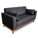 Ver imagem 2 de Sofá Gianni | Base de Madeira & Tecido Acquablock Impermeável | 2 Lugares | Medida 140cm | Preto 319