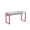 Ver imagem 3 de Mesa Madeira M120/60P25TUB 120cm Industrial Cinza e Vermelho