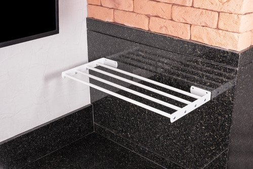 Prateleira De Cozinha 80cm Em Alumínio Elegance:Branco - 3
