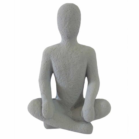 Escultura Decorativa em Cimento Cinza 28,5cm WF0021 BTC