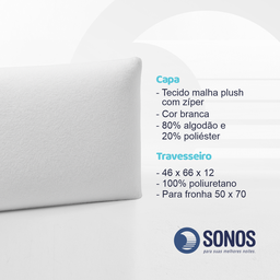 Kit Travesseiros Puro Visco Médio 12 Cm Sonos 2 Unidades - 6