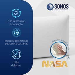 Kit Travesseiros Puro Visco Médio 12 Cm Sonos 2 Unidades - 3