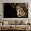 Ver imagem 1 de Quadro Canvas Horizontal Buda - Fotografia-mold.preta:90x60cm