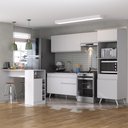 Ver imagem 1 de Armário de Cozinha com Bancada/mesa Gourmet Veneza Multimóveis Mp2174 Branco