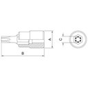 Ver imagem 2 de Soquete em Aço Cromo Vanádio Ponta Trafix T50 - Encaixe 1/2 Tramotina Pro Tramontina