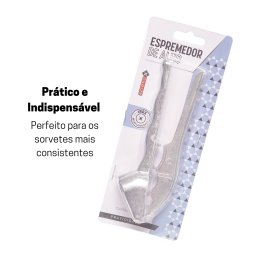 Espremedor Amassador de Alho em Inox 15,5cm - 2
