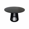 Mesa De Jantar Tália Tampo 120cm Redonda Preta Pé Central - 1