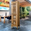 Ver imagem 3 de Cristaleira 1 Porta Vidro Torre Madeira Maciça Mel D161 Shop Jm Mel