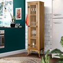Ver imagem 5 de Cristaleira 1 Porta Vidro Torre Madeira Maciça Mel D161 Shop Jm Mel