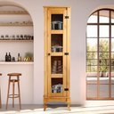 Ver imagem 1 de Cristaleira 1 Porta Vidro Torre Madeira Maciça Mel D161 Shop Jm Mel