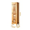 Ver imagem 7 de Cristaleira 1 Porta Vidro Torre Madeira Maciça Mel D161 Shop Jm Mel