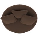 Ver imagem 5 de Poltrona Giratória 127cm Golden Veludo Marrom - Sallar Home