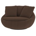 Ver imagem 7 de Poltrona Giratória 127cm Golden Veludo Marrom - Sallar Home