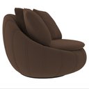 Ver imagem 6 de Poltrona Giratória 127cm Golden Veludo Marrom - Sallar Home