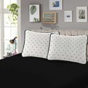 Ver imagem 1 de Jogo de Cama Casal Malha Estampado Rubi 100% Algodão 03 Peças Milão/preto Sbx 29456