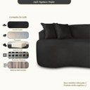 Ver imagem 2 de Sofá Orgânico 2 Lugares Curvo Feijão Design Elegante Suede