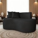 Ver imagem 1 de Sofá Orgânico 2 Lugares Curvo Feijão Design Elegante Suede