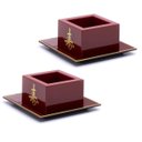 Ver imagem 1 de Kit 2 Copos Sake Massu Ideograma Japonês Cor Vermelho 65ml