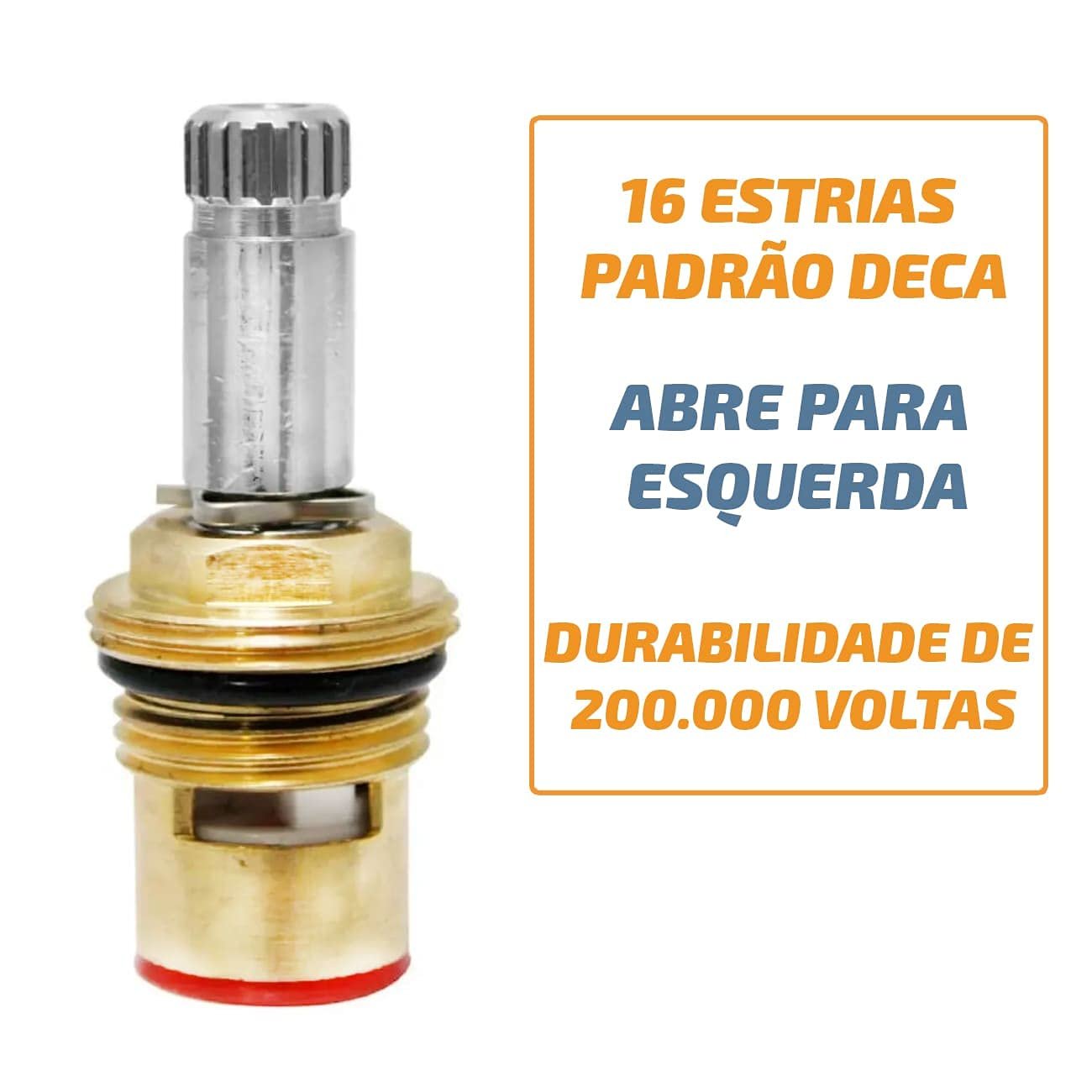 Reparo para Torneira Mecanismo M18 com 1/4 de Volta Del Metais - 2