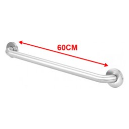 Alça Apoio 60cm Inox Kit 5 Uni Barra Suporte Anti Queda Idoso Deficiente Gestante Acessibilidade Ban - 5