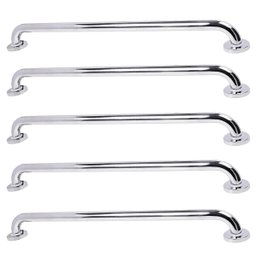 Alça Apoio 60cm Inox Kit 5 Uni Barra Suporte Anti Queda Idoso Deficiente Gestante Acessibilidade Ban - 1