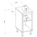 Ver imagem 3 de Balcão 40cm 100% MDF Linha Allure Marrom/Jequitibá/Gris Fosco