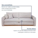 Ver imagem 5 de Sofá Cama Retrátil e Reclinável 3 Lugares Bouclé Gelo França 210cm Yescasa