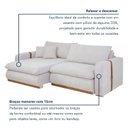 Ver imagem 7 de Sofá Cama Retrátil e Reclinável 3 Lugares Bouclé Gelo França 210cm Yescasa