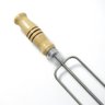Espeto Tridente Redondo em Inox com Cabo de Madeira 50 cm - 2