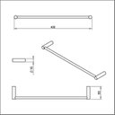 Ver imagem 2 de Kit com 3 Toalheiro de Barra 400mm Flow