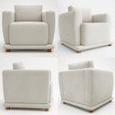 Ver imagem 4 de Poltrona Decorativa Bridge Clássica Bouclé Premium de Luxo para Sala Quarto Recepção Design Autoral