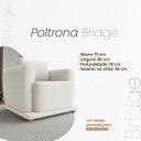 Ver imagem 6 de Poltrona Decorativa Bridge Clássica Bouclé Premium de Luxo para Sala Quarto Recepção Design Autoral