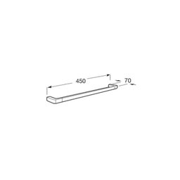 Kit com 3 Toalheiro de Barra 450 Mm Tempo Brushed Titanium - 2